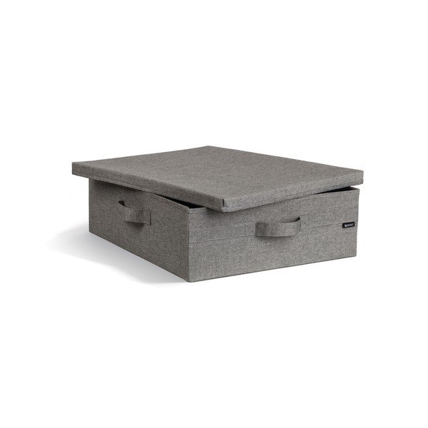 Sivý látkový úložný box s vekom 46x56x16 cm Soft Storage Low – Bigso-image-3