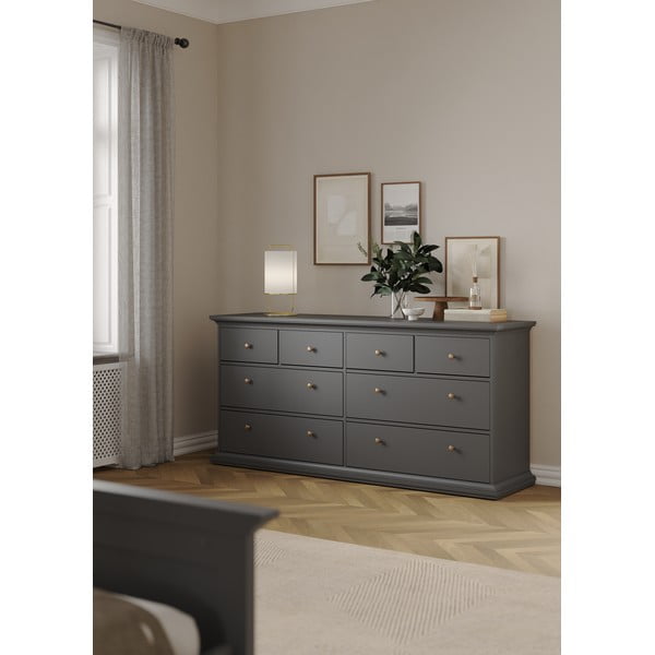 Sivá nízka komoda 183x87 cm Paris – Tvilum-image-1