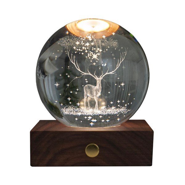 Tmavohnedá svetelná dekorácia na USB Amber – Gingko