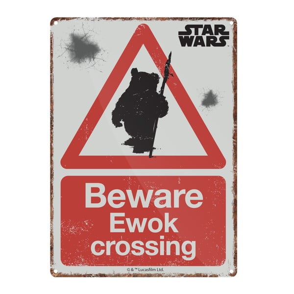Dekoratívna ceduľa Star Wars™ Ewok, 15 x 21 cm