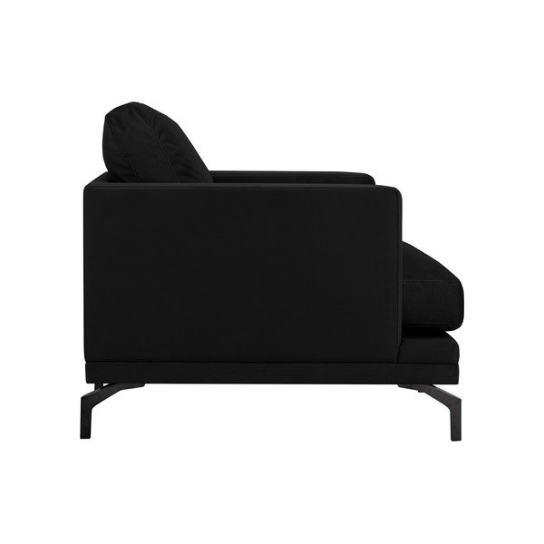 Čierne kreslo s podnožou v čiernej farbe Windsor & Co Sofas Jupiter-image-2
