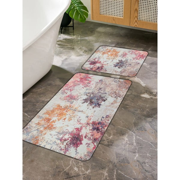 Ružovo-fialové kúpeľňové predložky v súprave 2 ks 60x100 cm – Mila Home-image-2