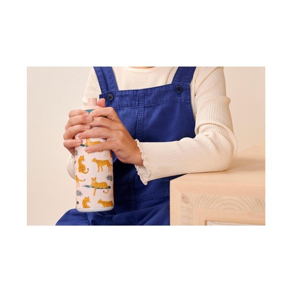 Svetloružová plastová detská fľaša 400 ml Fairy Garden – Mepal-image-4