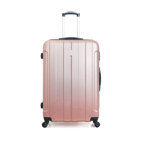 Cestovný kufor vo farbe ružového zlata na kolieskach Hero Fogo, 60 l