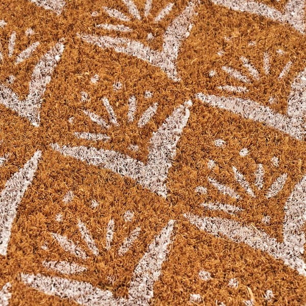 Rohožka z kokosového vlákna 60x40 cm Mini White – Casa Selección-image-1