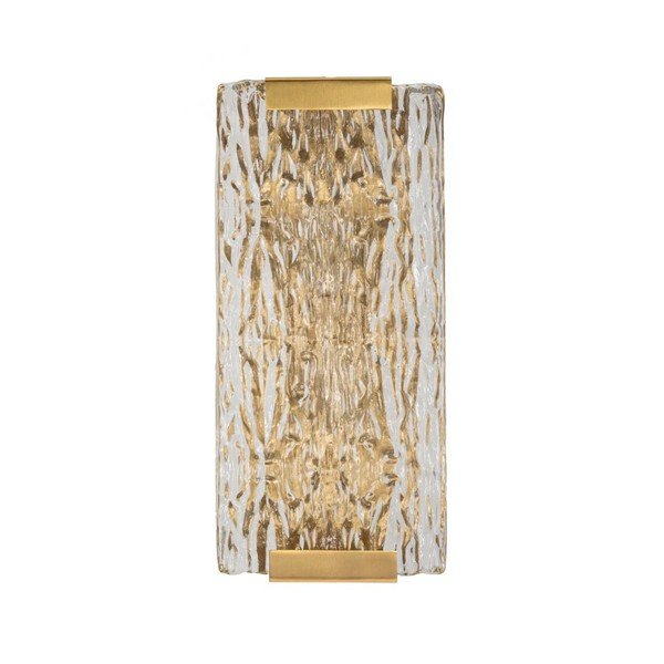 Sklenené nástenné svietidlo v zlatej farbe Oblin – Mauro Ferretti