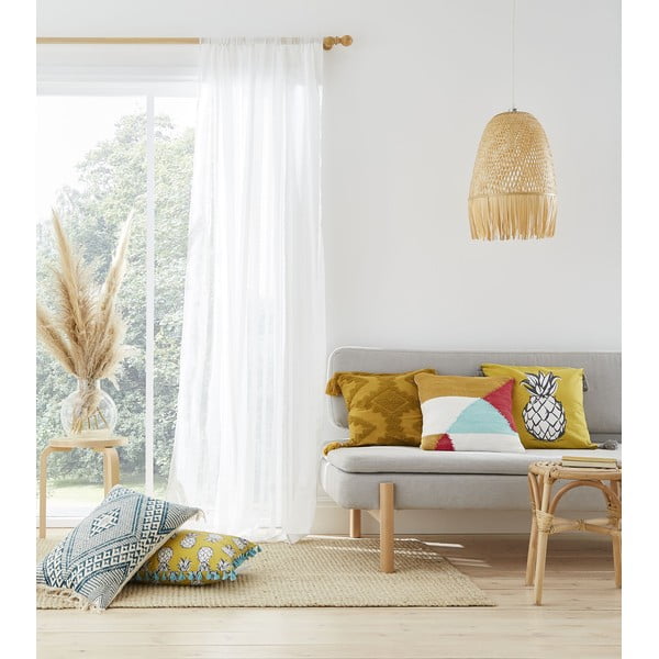 Biela voálová záclona 140x183 cm Aletta – Pineapple Elephant-image-1