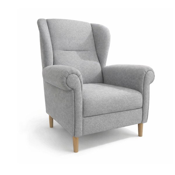 Svetlosivé kreslo ušiak Swan – Ropez