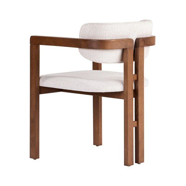 Biele jedálenské kreslo s podrúčkami Toscana – Kalune Design-image-2
