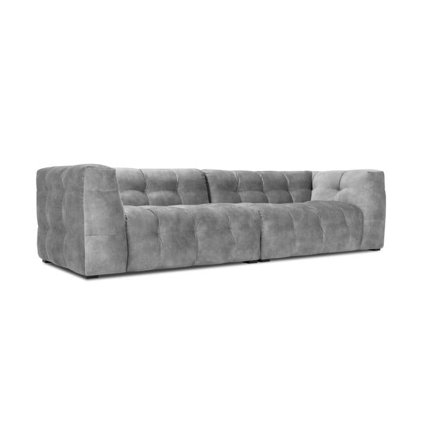 Sivá zamatová pohovka Windsor & Co Sofas Vesta, 280 cm-image-3