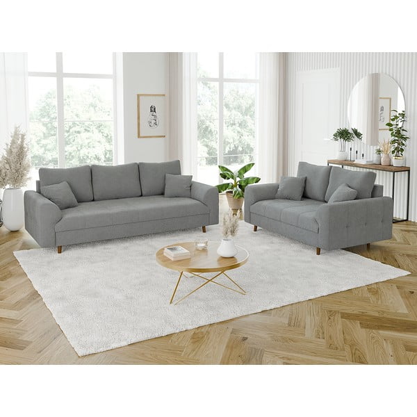Sivá pohovka z textílie buklé 150 cm Ariella – Ropez-image-3