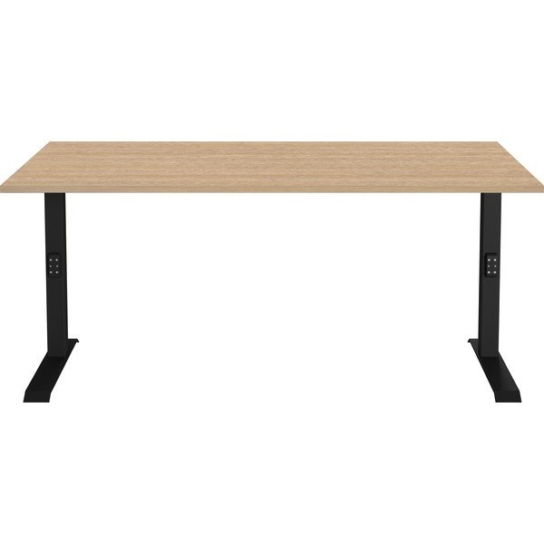 Polohovací pracovný stôl s doskou v dubovom dekore 80x160 cm Lissabon – Germania-image-2