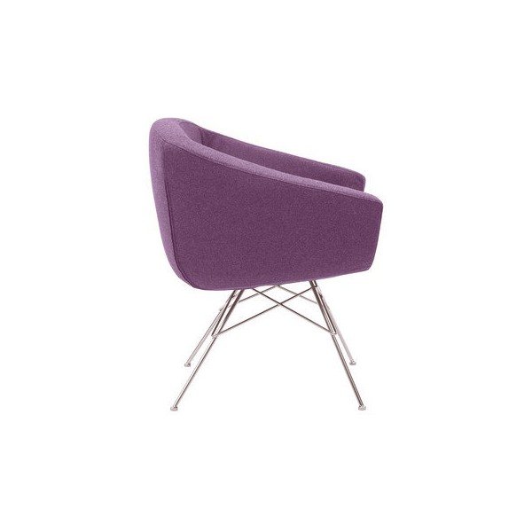 Fialové kreslo Softline Aiko Felt Melange Levander-image-3