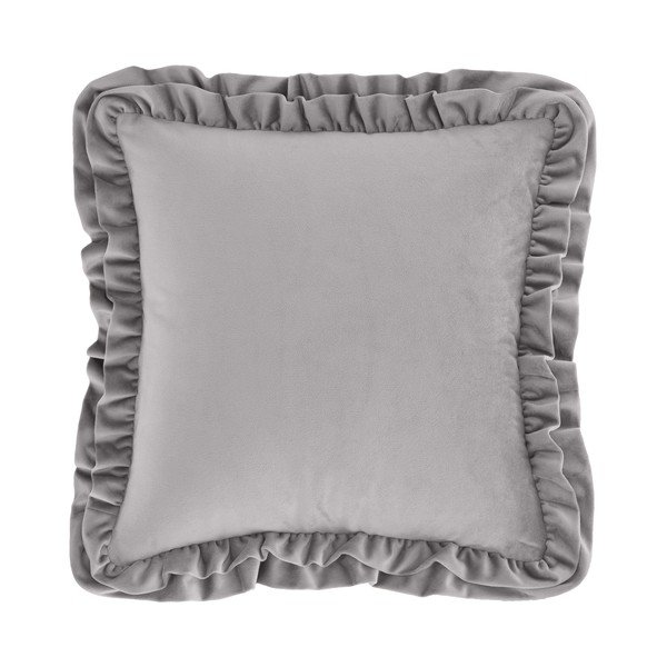 Zamatový dekoračný vankúš 43x43 cm Velvet Double Frill – Catherine Lansfield
