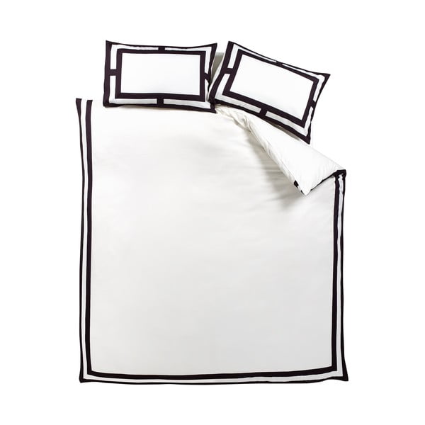 Čierno-biele obliečky na dvojlôžko 200x200 cm Mono Panel – Catherine Lansfield