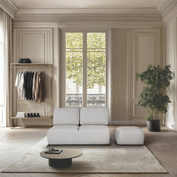 Svetlosivá podnožka z textílie buklé Mirel – Rodier-image-1