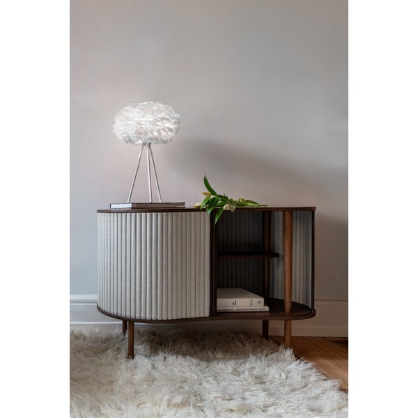 Hnedo-béžová nízka komoda v dekore duba s posuvnými dverami 100x67 cm Audacious – UMAGE-image-1