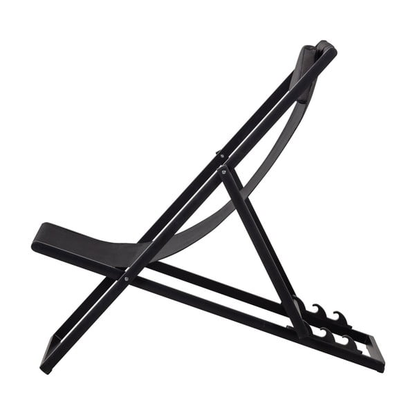 Čierne kovové skladacie záhradné ležadlo Esper - Exotan-image-4