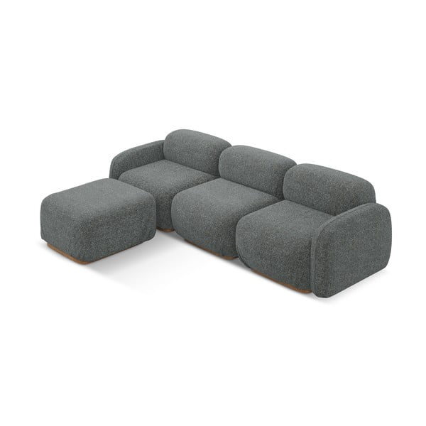 Sivá modulárna rohová pohovka (variabilná) Ailani – Makamii-image-2