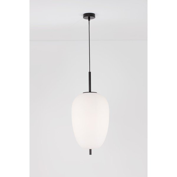 Biele/čierne sklenené závesné svietidlo ø 27 cm Lato – Nova Luce-image-3