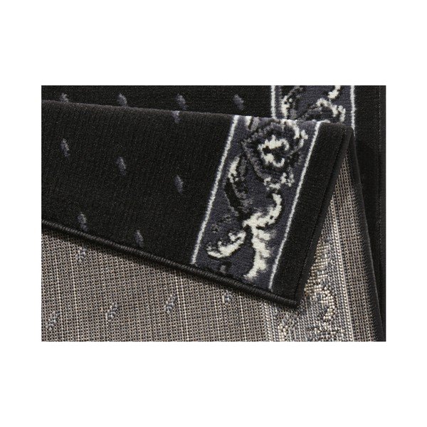 Čierny behúň s bielymi detailmi Hanse Home Ornament, 80 × 350 cm-image-2