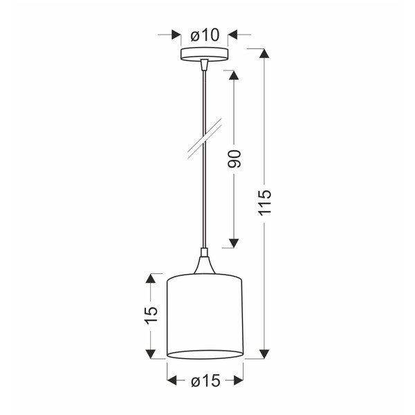 Tmavozelené závesné svietidlo s textilným tienidlom ø 15 cm Patti – Candellux Lighting-image-2