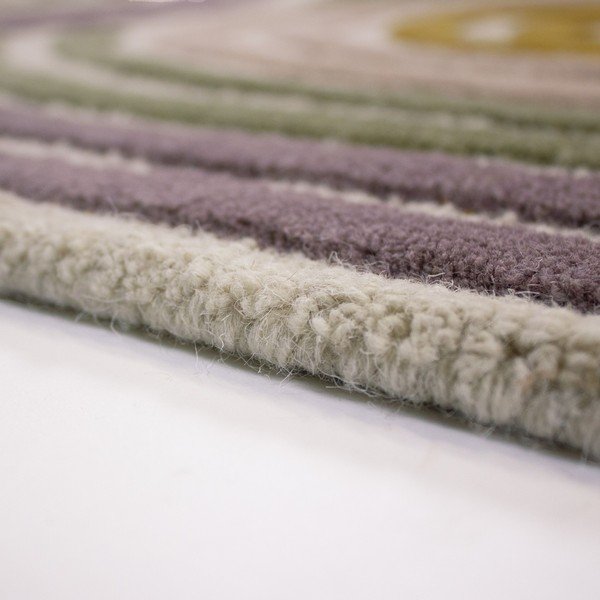 Zelený ručne tkaný vlnený koberec 140x200 cm Spiral Shaped  – Flair Rugs-image-3