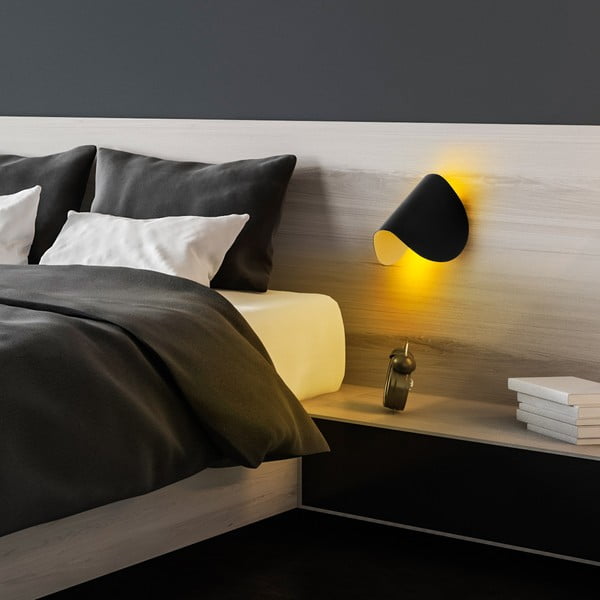 Čierne LED nástenné svietidlo Heybe – Opviq lights-image-3