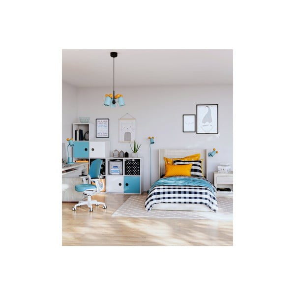 Svetlomodrá stojacia lampa s kovovým tienidlom (výška 133,5 cm) Mouse – GTV-image-1