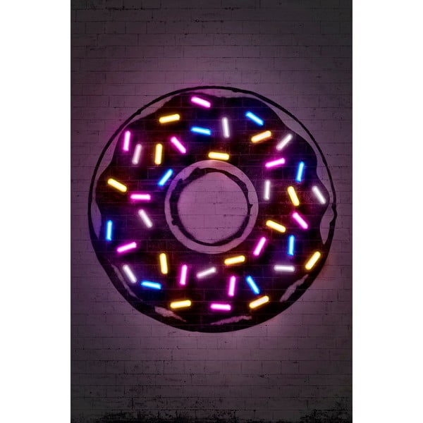 Plagát Blue-Shaker Neon Art Donuts, 30 x 40 cm