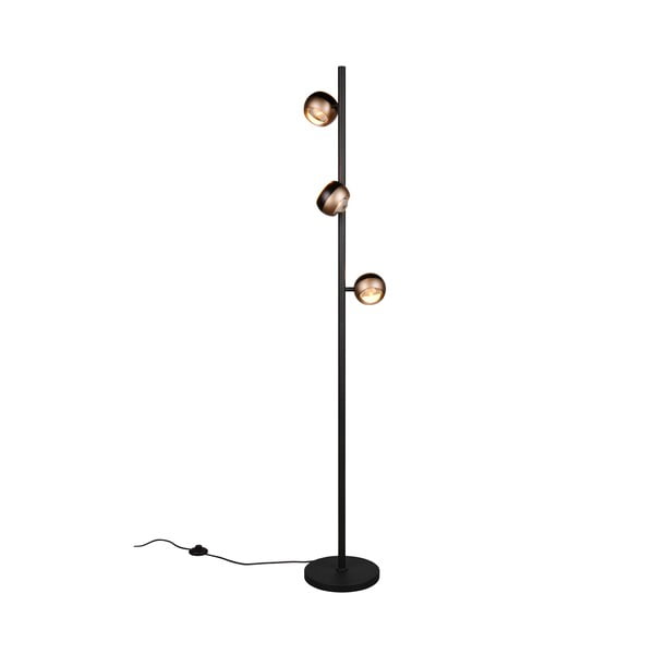 Čierna/v bronzovej farbe LED stojacia lampa (výška  150 cm) Orbit – Trio Select-image-3