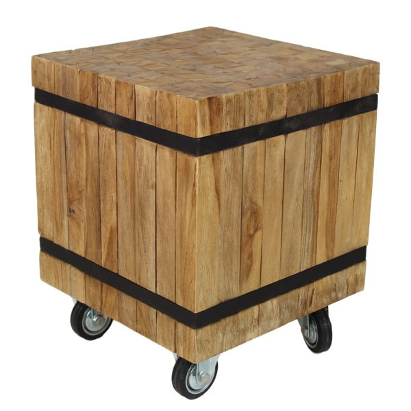 Pojazdná stolička z teakového dreva HSM Collection Singa