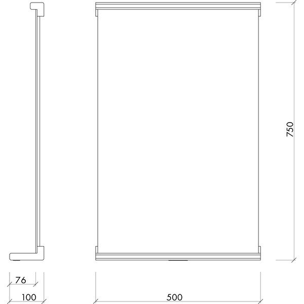 Nástenné zrkadlo s poličkou s dreveným rámom 50x75 cm Lun – noo.ma-image-4