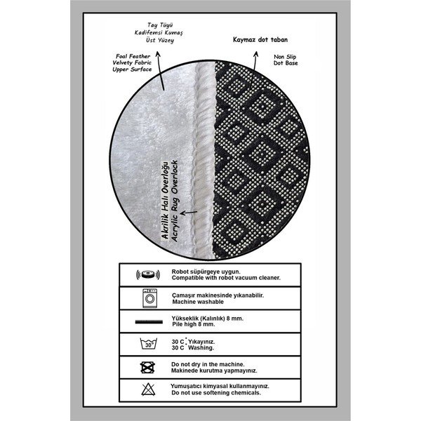 Krémovobiele kúpeľňové predložky v súprave 2 ks 60x100 cm Touch – Foutastic-image-2
