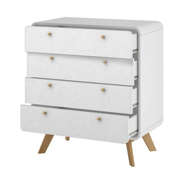 Biela vysoká komoda 80x88 cm Caitlin – Støraa-image-3