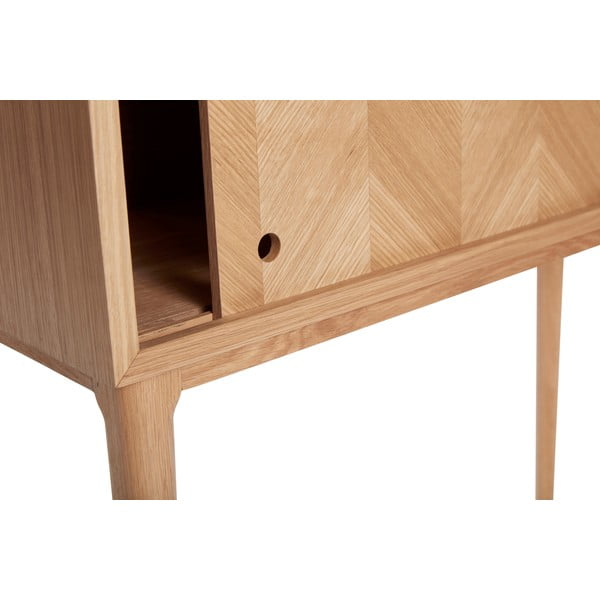 Komoda z dubového dreva Hübsch Herringbone, výška 90 cm-image-3