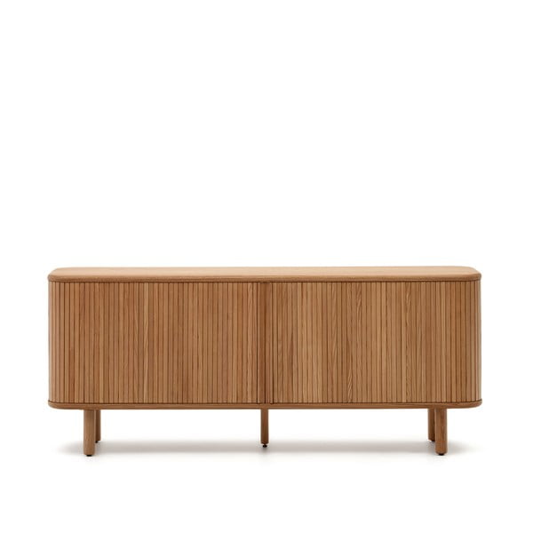 Komoda v dekore jaseňa s posuvnými dverami v prírodnej farbe 180x75,5x40 cm Mailen – Kave Home