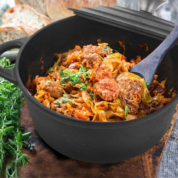 Liatinový hrniec s pokrievkou na indukciu 4 l LITINA – Orion-image-1