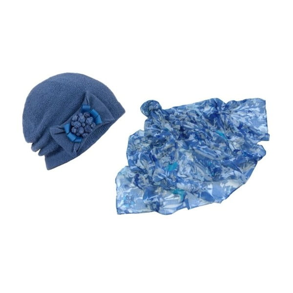 Modrá čiapka a šátek Lavaii Francesca