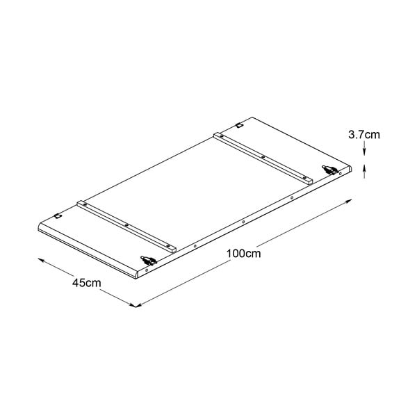 Prídavná doska k jedálenskému stolu v dekore duba 45x100 cm Carno – Unique Furniture-image-1