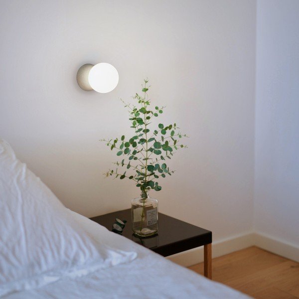 Sivé nástenné svietidlo SULION Creta, výška 10 cm-image-1