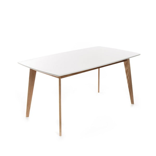 Jedálenský stôl s bielou doskou 90x160 cm Kyra – Tomasucci