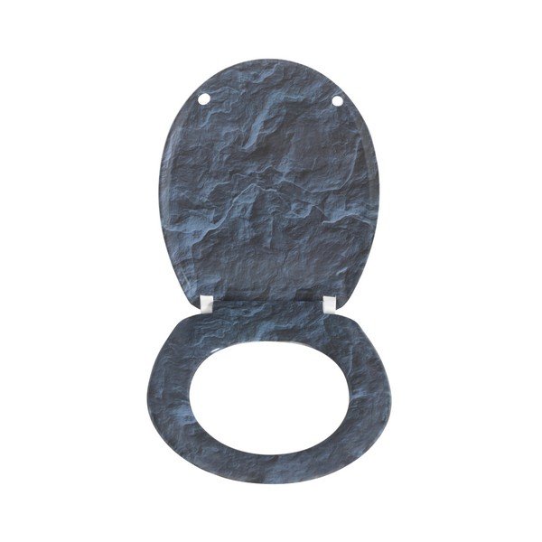 WC sedadlo s jednoduchým zatváraním Wenko Slate Rock, 44,5 × 37,5 cm-image-1