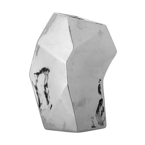 Kameninová váza v striebornej farbe (výška  23 cm) Dimona – Bloomingville