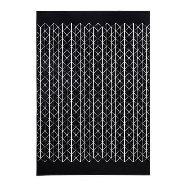 Čierny koberec Zala Living Twist, 70 × 140 cm