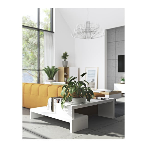 Biely variabilný stolík TemaHome Cliff Walnut-image-1