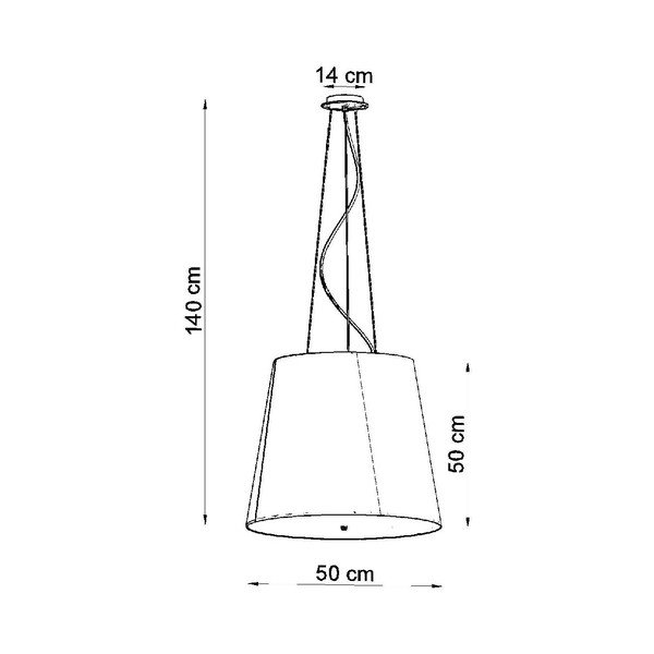 Čierne závesné svietidlo so skleneným tienidlom ø 50 cm Tresco - Sollux-image-4