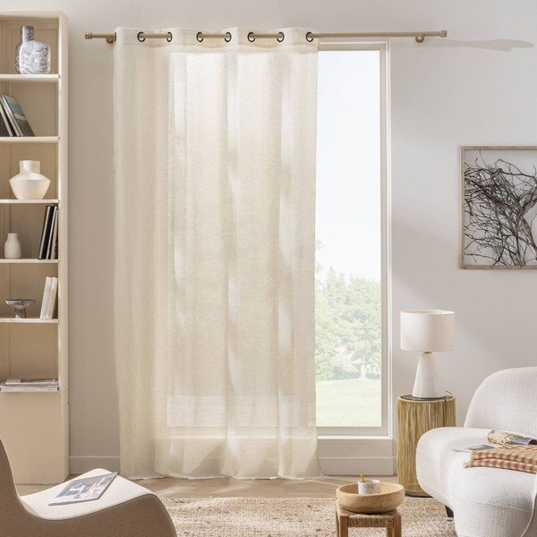 Krémovobiely záves 140x280 cm Sanya – douceur d'intérieur-image-1