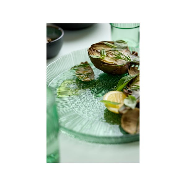 Zelený sklenený servírovací tanier ø 30 cm Kusintha – Bitz-image-3