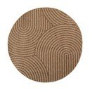 Hnedý okrúhly vnútorný a vonkajší koberec ø 120 cm Timber 1401 – Ayyildiz Carpets